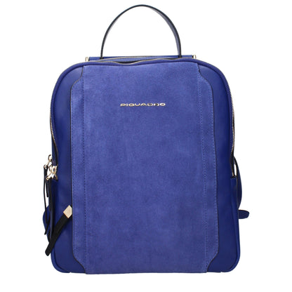 Piquadro Blue Leather Backpack: Contemporary Elegance for Modern Professionals