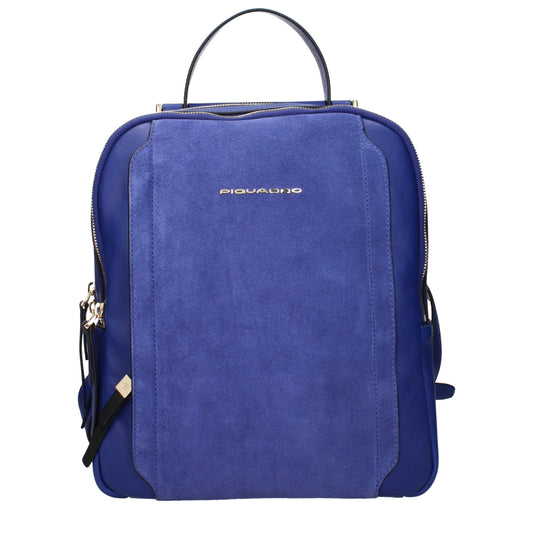 Piquadro Blue Leather Backpack: Contemporary Elegance for Modern Professionals