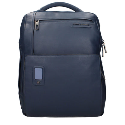 Piquadro Blue Leather Backpack - CA5105AOBLU