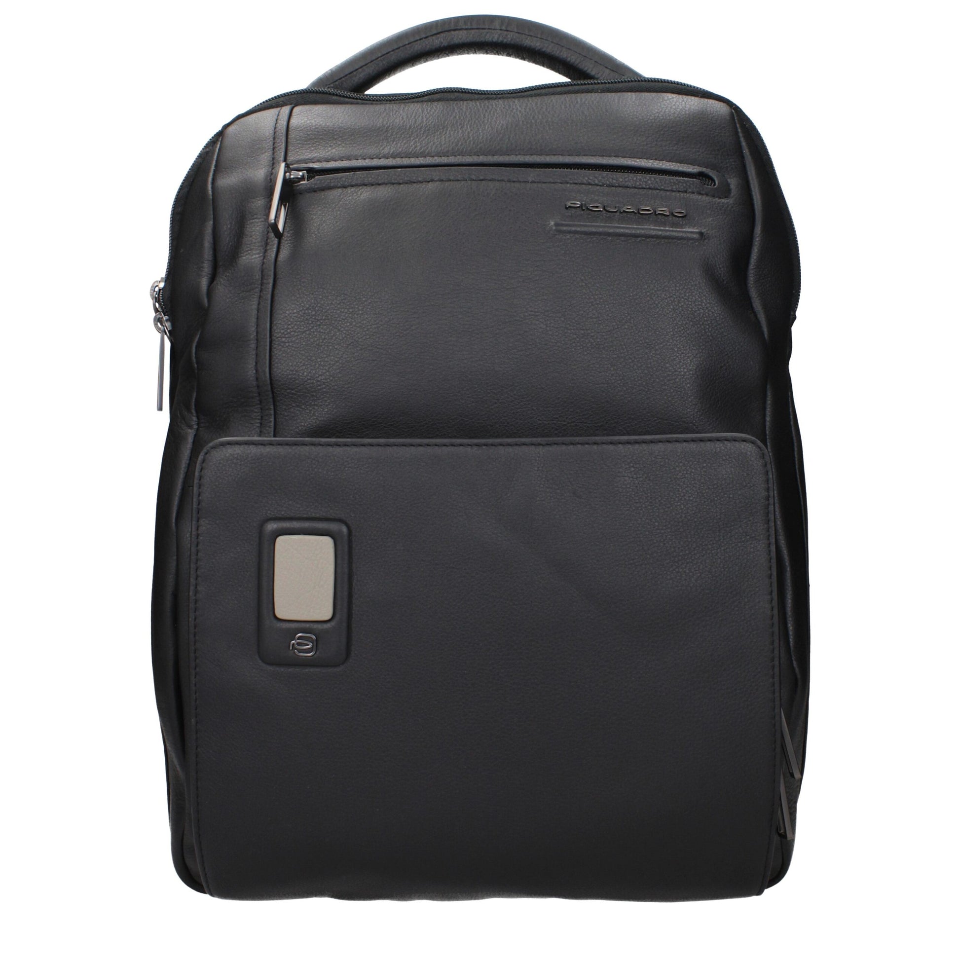 Piquadro Black Leather Backpacks – Elegant & Functional Travel Companion