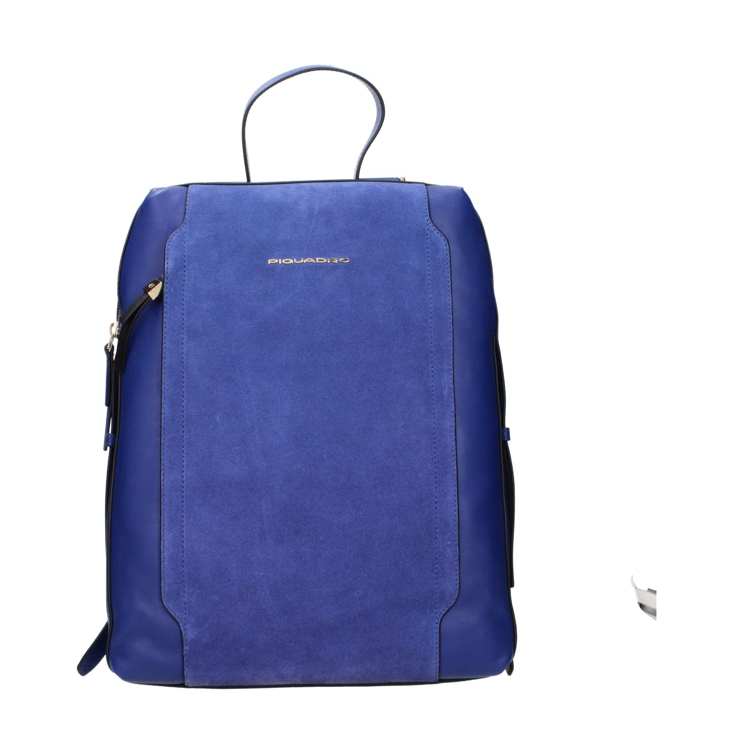 Piquadro Blue Leather Backpack with Vintage Effect