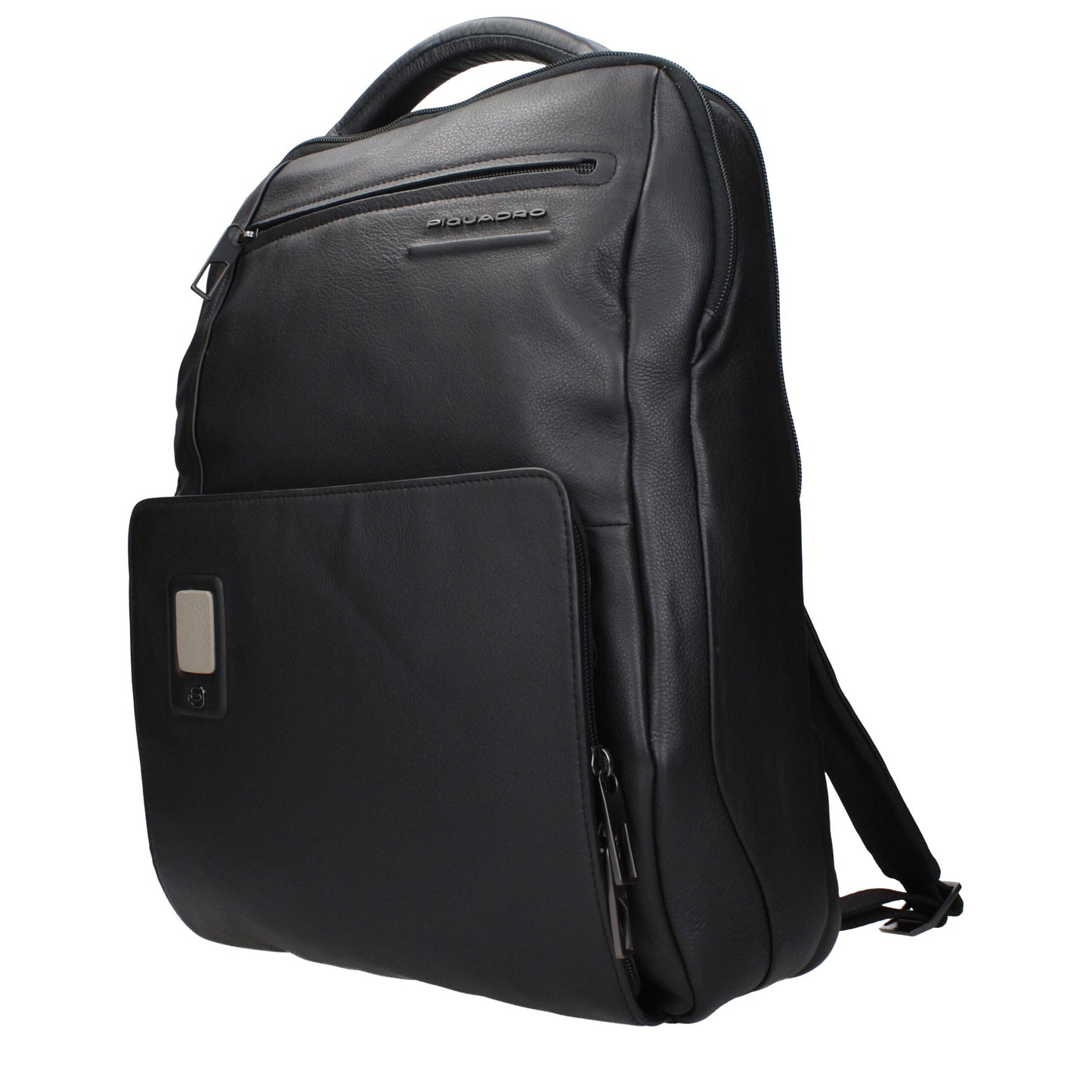 Piquadro Black Leather Backpacks – Elegant & Functional Travel Companion
