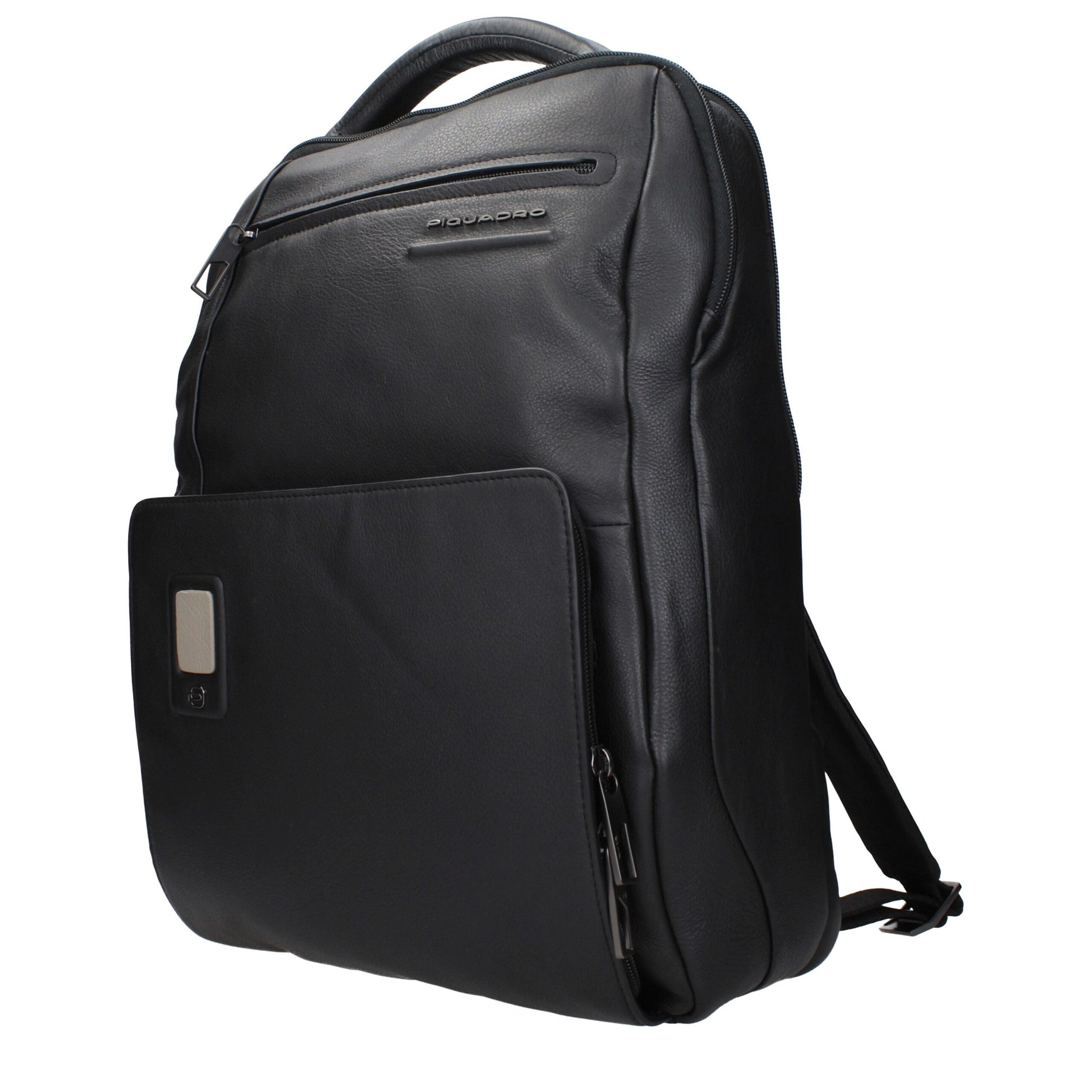 Piquadro Black Leather Backpacks – Elegant & Functional Travel Companion