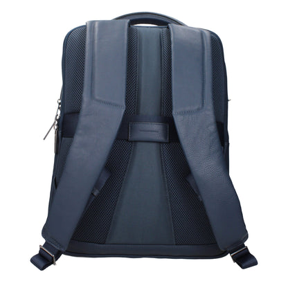 Piquadro Blue Leather Backpack - CA5105AOBLU