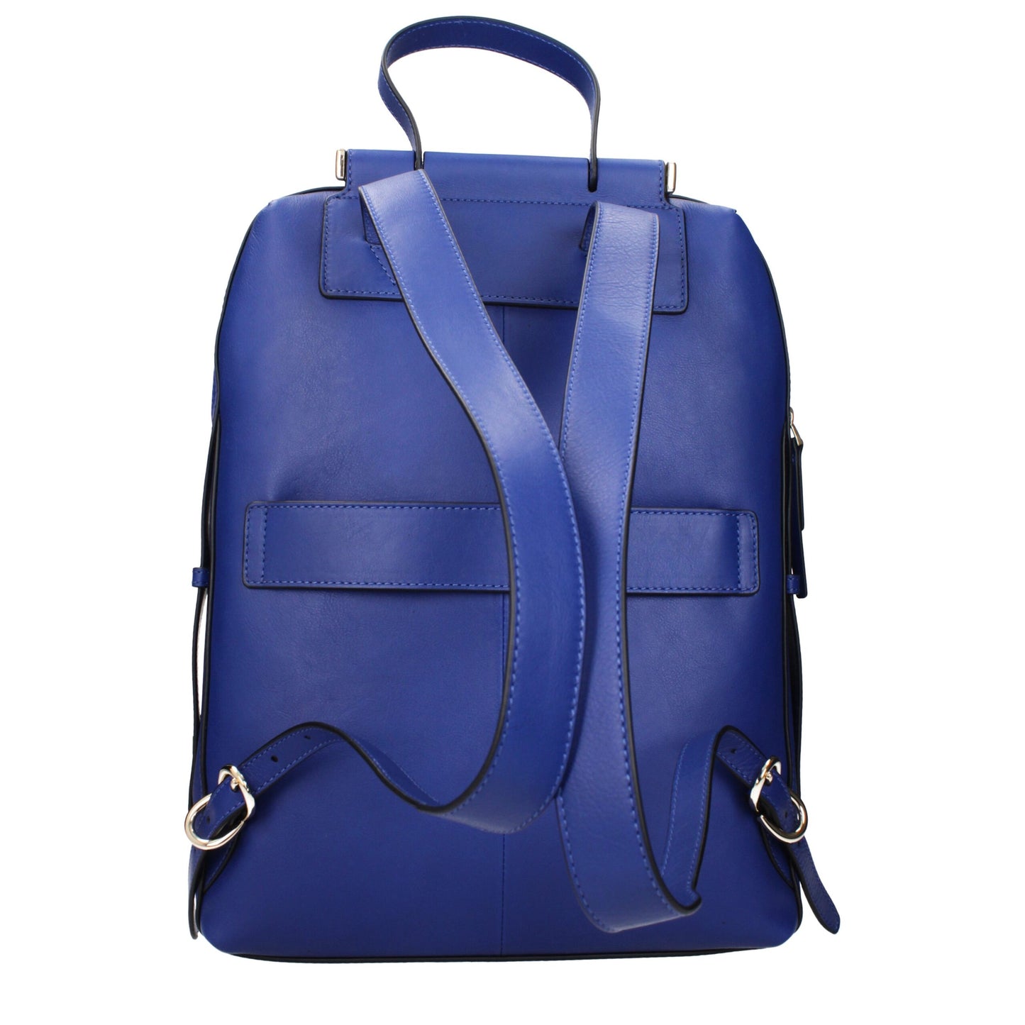 Piquadro Blue Leather Backpack with Vintage Effect
