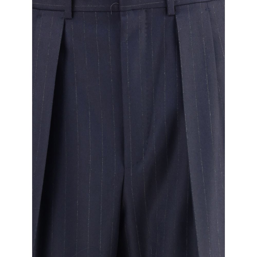 Tom Ford Blue Tailored Pinstripe Pants for Men