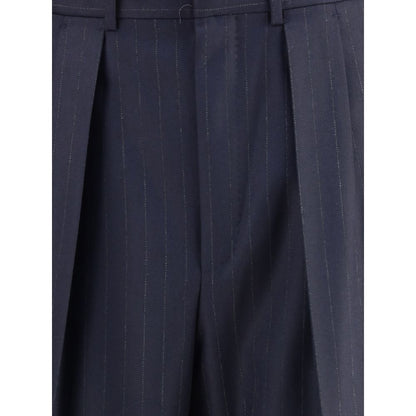 Tom Ford Blue Tailored Pinstripe Pants for Men