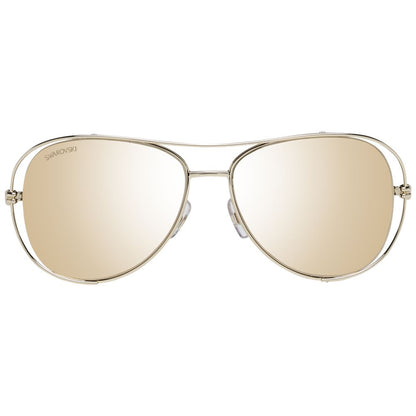 Swarovski Women’s Gold Designer Sunglasses – Full-Rim, 55mm