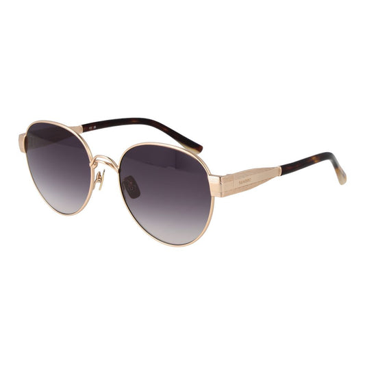 Sandro Gold Women’s Round Sunglasses – Grey Gradient