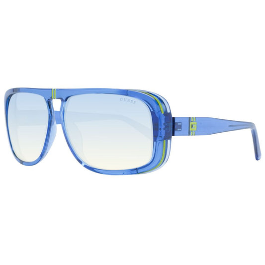 Guess Men's Fashion Sunglasses – Blue Full-Rim, 62mm