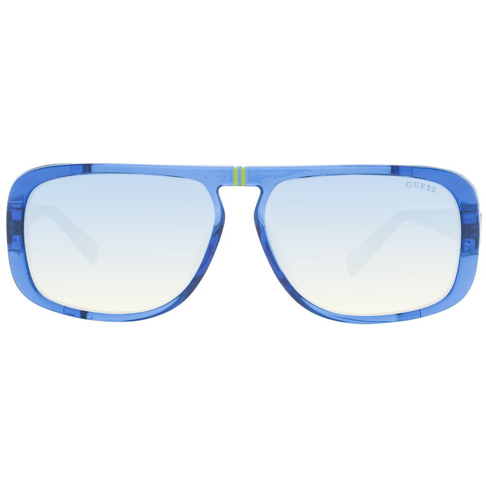 Guess Men's Fashion Sunglasses – Blue Full-Rim, 62mm