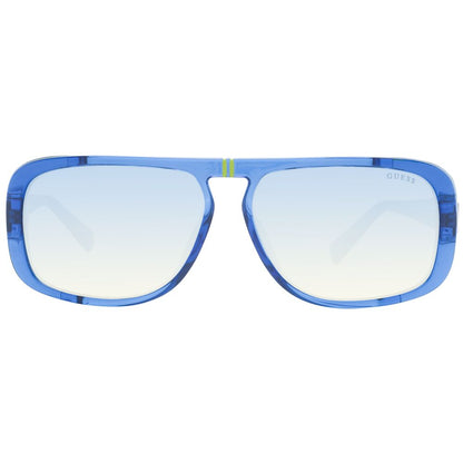 Guess Men's Fashion Sunglasses – Blue Full-Rim, 62mm