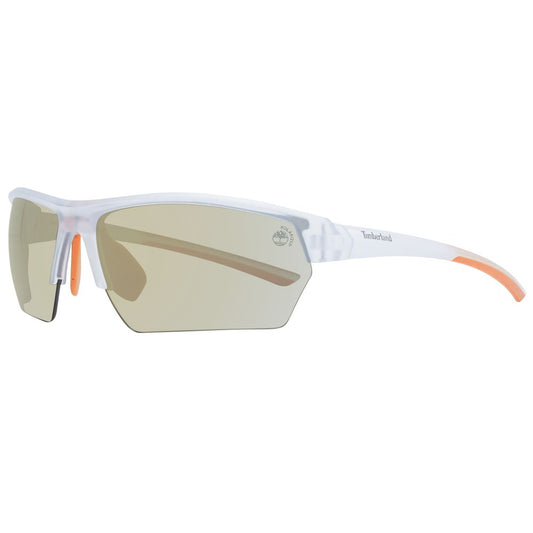 Timberland White Men’s Fashion Sunglasses – Polarized Green Lenses, 72mm