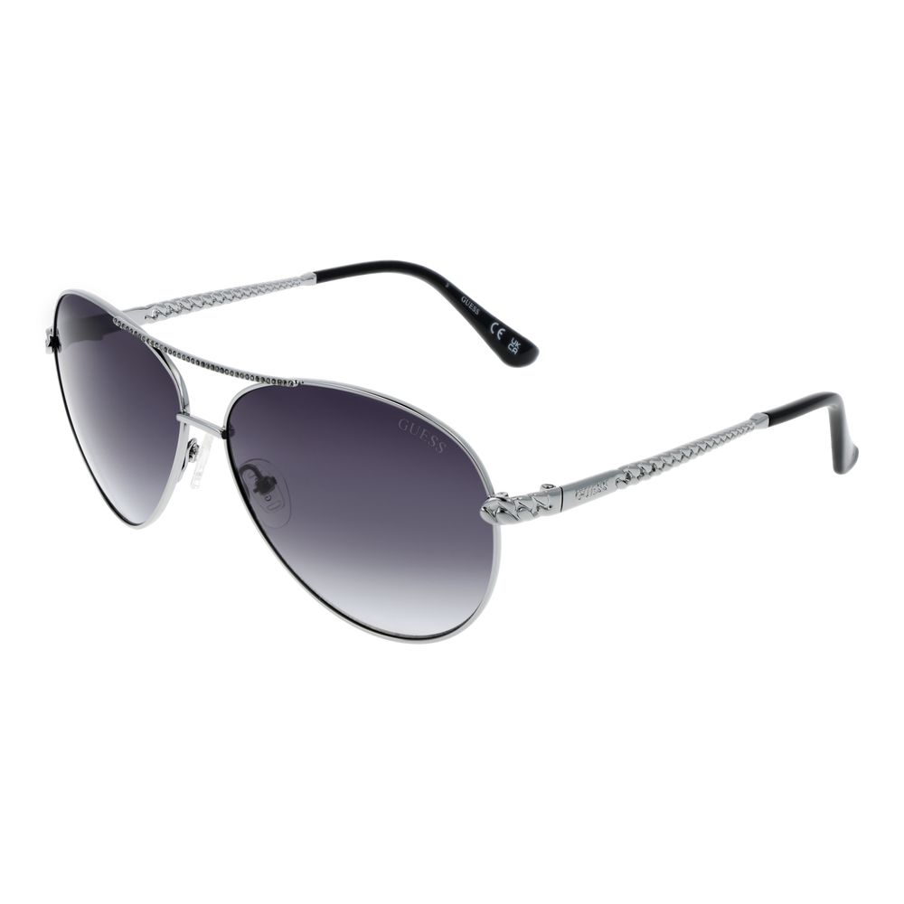 Guess Silver Women's Designer Sunglasses – Blue Gradient, 60mm