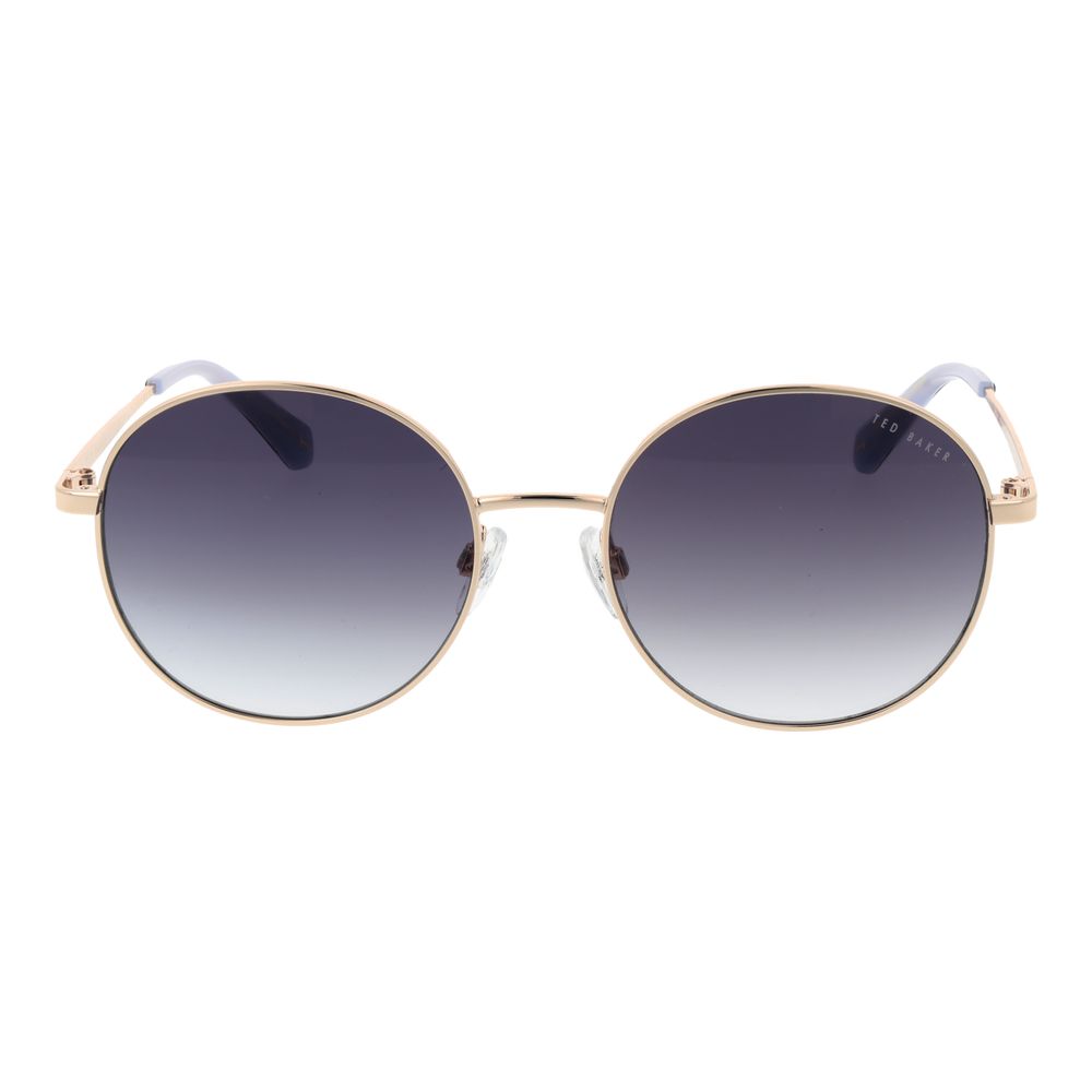 Ted Baker Women’s Sunglasses – Gold Round Frame, Grey Gradient Lenses