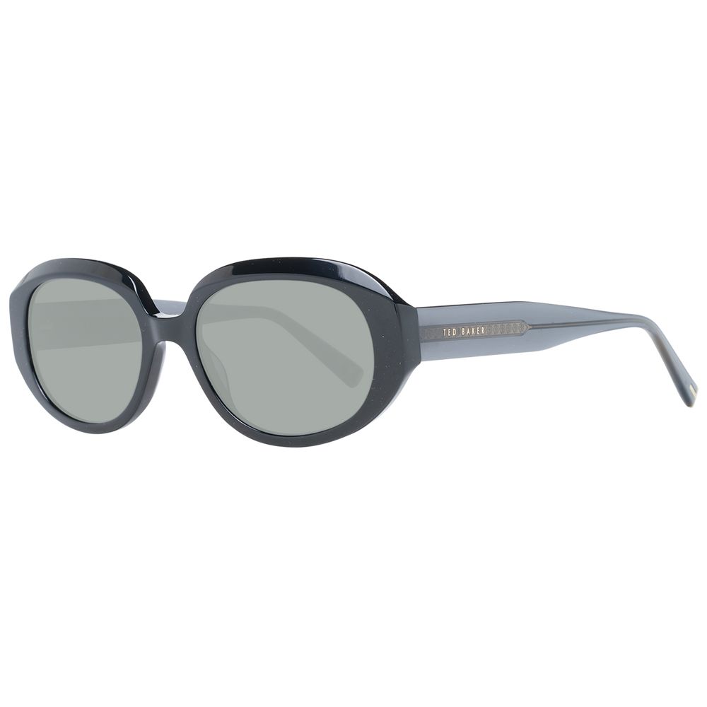 Ted Baker Women’s Sunglasses – Black Oval Frame, Grey Lenses