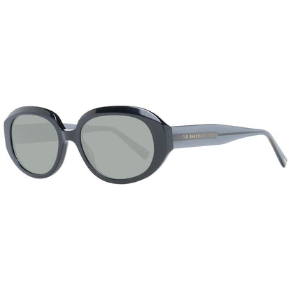 Ted Baker Women’s Sunglasses – Black Oval Frame, Grey Lenses