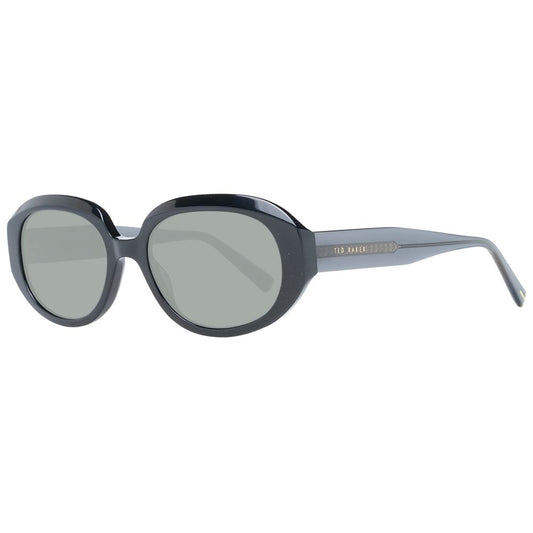 Ted Baker Women’s Sunglasses – Black Oval Frame, Grey Lenses