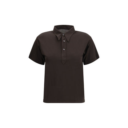 Maison Margiela Brown Viscose Polo Shirt