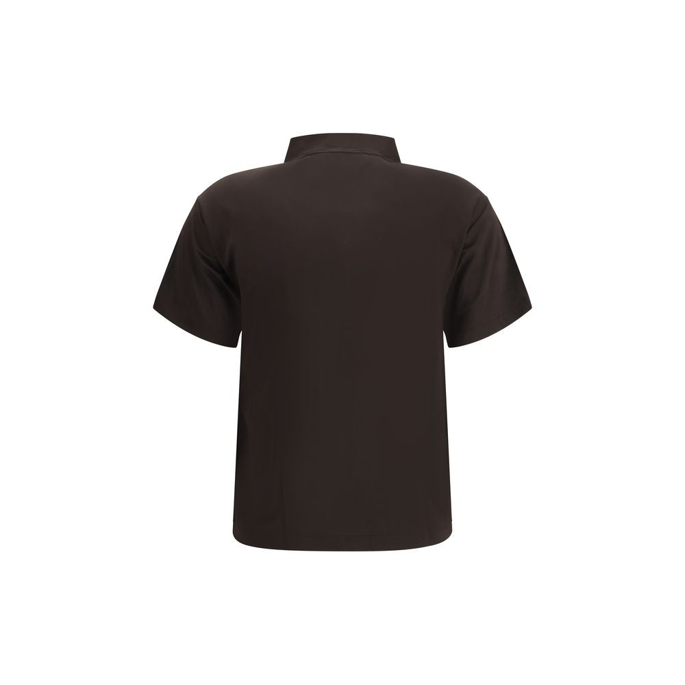 Maison Margiela Brown Viscose Polo Shirt