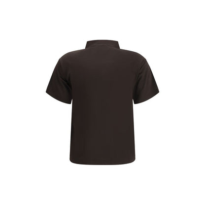 Maison Margiela Brown Viscose Polo Shirt