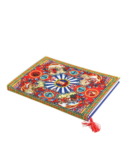 Dolce & Gabbana Multicolor Sicilian Carretto Print Journal Notebook