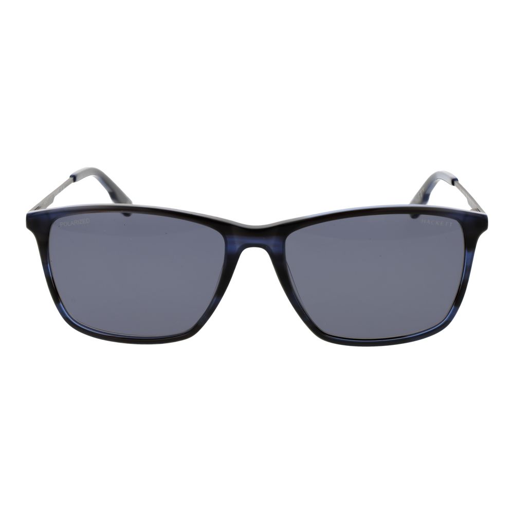 Hackett Men's Sunglasses – Blue Rectangle Frame, Polarized Lenses