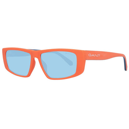 Gant Unisex Sunglasses – Orange Rectangle Frame, Blue Lenses