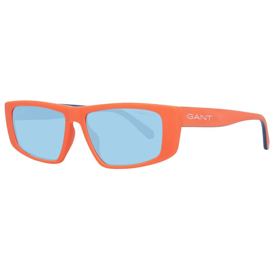 Gant Unisex Sunglasses – Orange Rectangle Frame, Blue Lenses