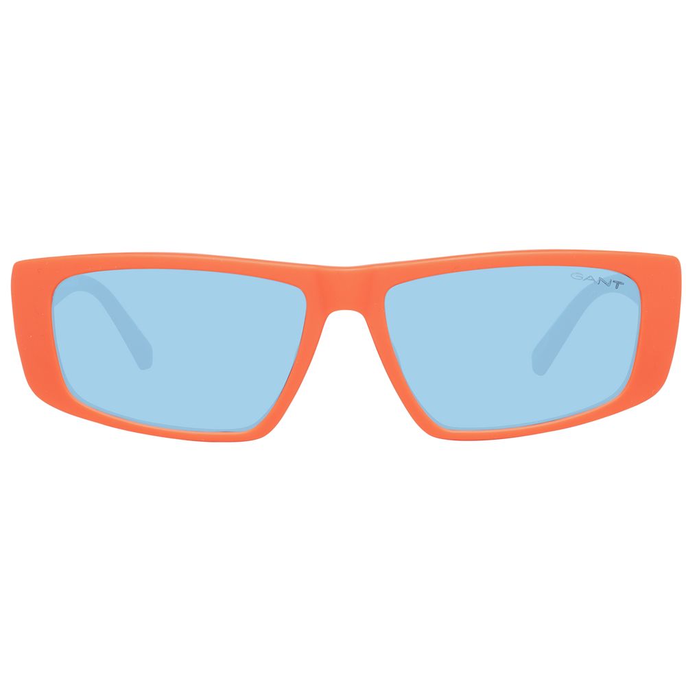 Gant Unisex Sunglasses – Orange Rectangle Frame, Blue Lenses