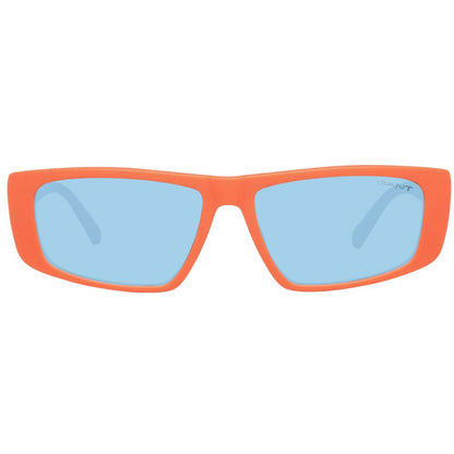 Gant Unisex Sunglasses – Orange Rectangle Frame, Blue Lenses