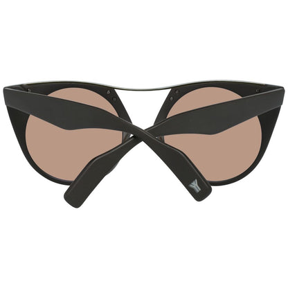 Yohji Yamamoto Women’s Sunglasses – Brown Round Frame, Gold Mirrored Lenses