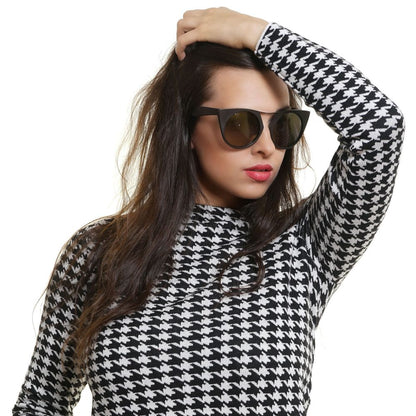 Yohji Yamamoto Women’s Sunglasses – Brown Round Frame, Gold Mirrored Lenses