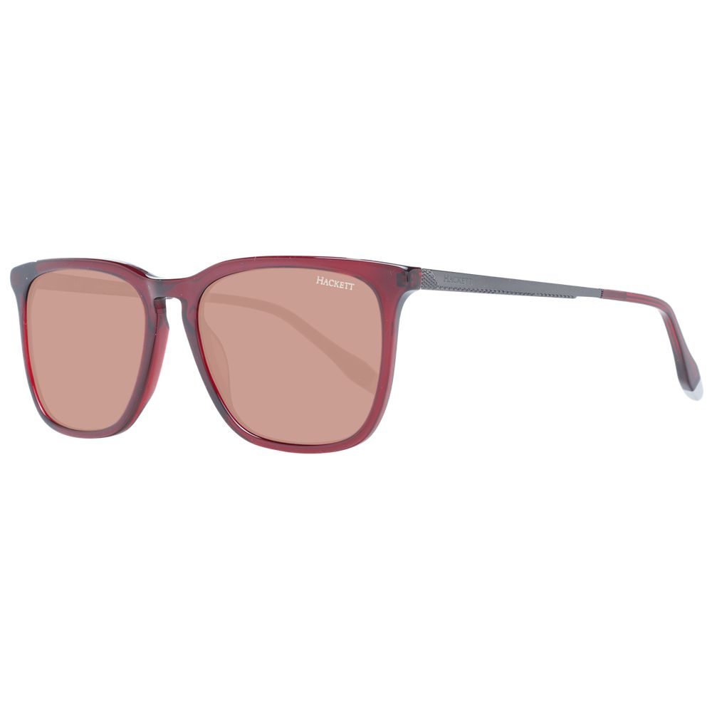 Hackett Red Men's Sunglasses – Square Frame, Brown Lenses