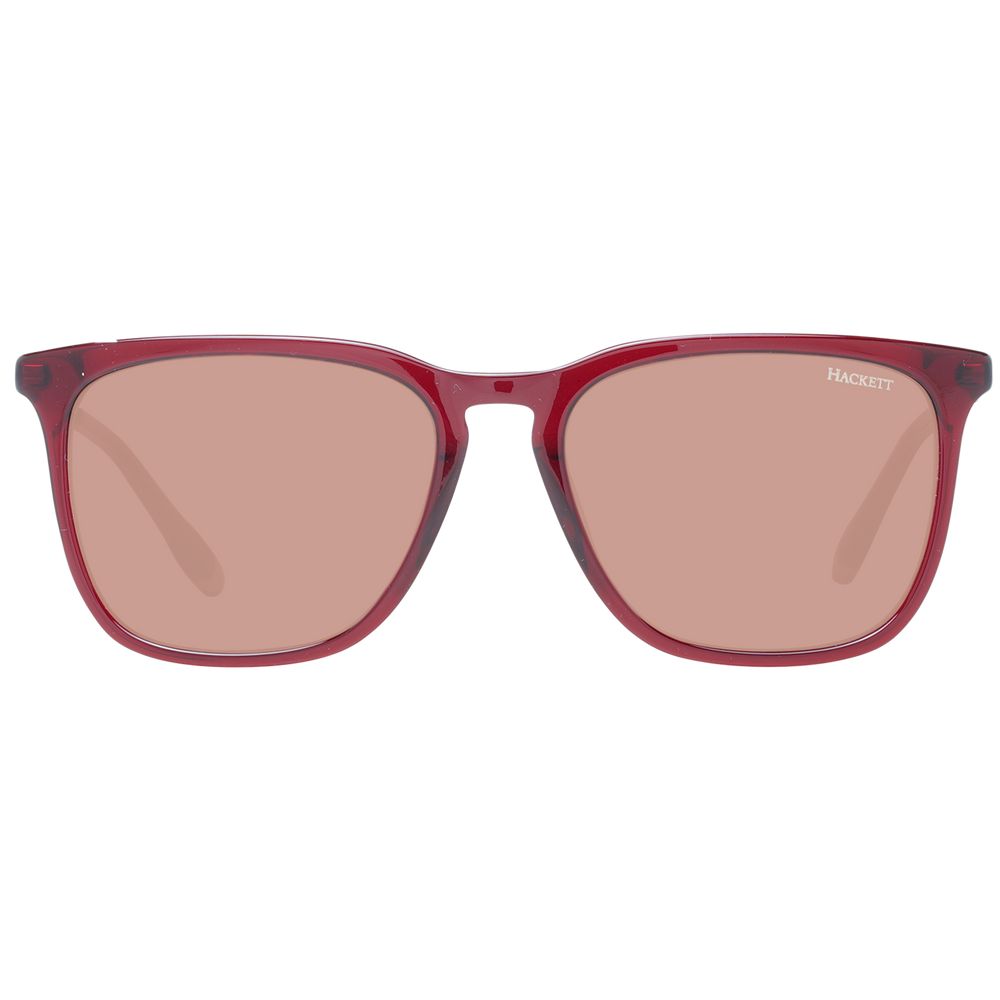 Hackett Red Men's Sunglasses – Square Frame, Brown Lenses