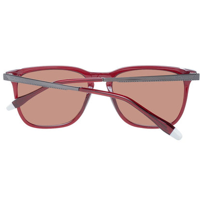 Hackett Red Men's Sunglasses – Square Frame, Brown Lenses