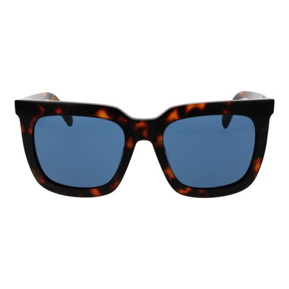 Emilio Pucci Women’s Sunglasses – Brown Full-Rim Frame, Blue Lenses