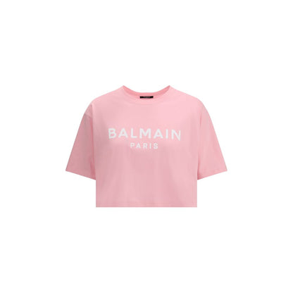 Balmain Logoed T-Shirt - Cropped Elegance with Urban Edge