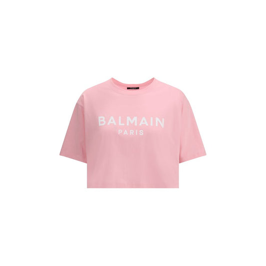 Balmain Logoed T-Shirt - Cropped Elegance with Urban Edge
