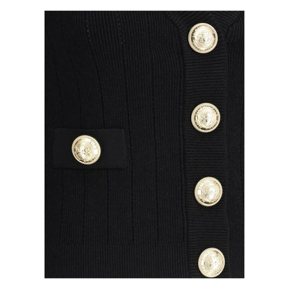 Balmain Cropped V-Neck Cardigan