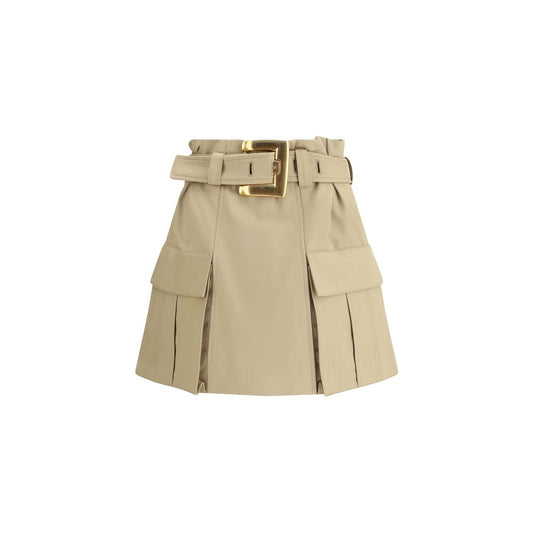 Balmain Cargo Miniskirt with Statement Hardware