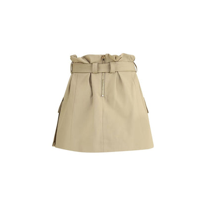 Balmain Cargo Miniskirt with Statement Hardware
