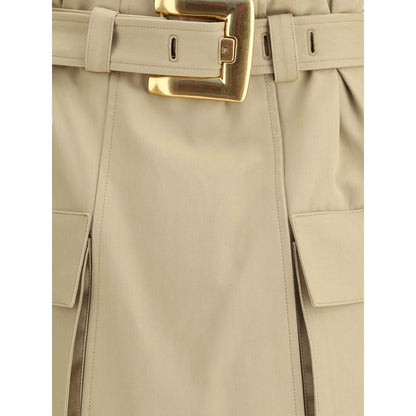 Balmain Cargo Miniskirt with Statement Hardware