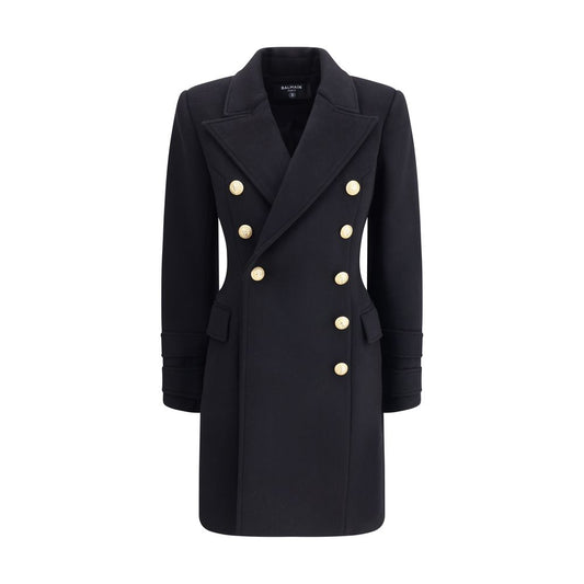 Balmain Wool and Cashmere Double-Breasted Coat
