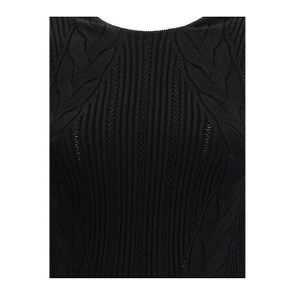 Balmain Sleeveless Torsade Knit Long Dress