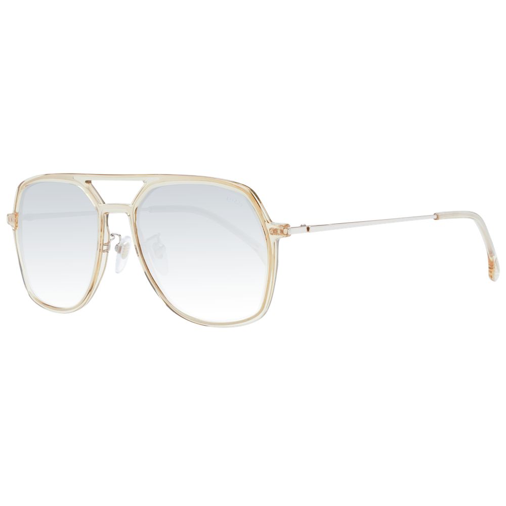 Lozza Unisex Sunglasses – Beige Full-Rim Frame, Grey Gradient Lenses