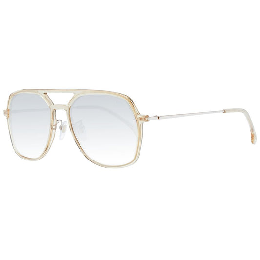 Lozza Unisex Sunglasses – Beige Full-Rim Frame, Grey Gradient Lenses