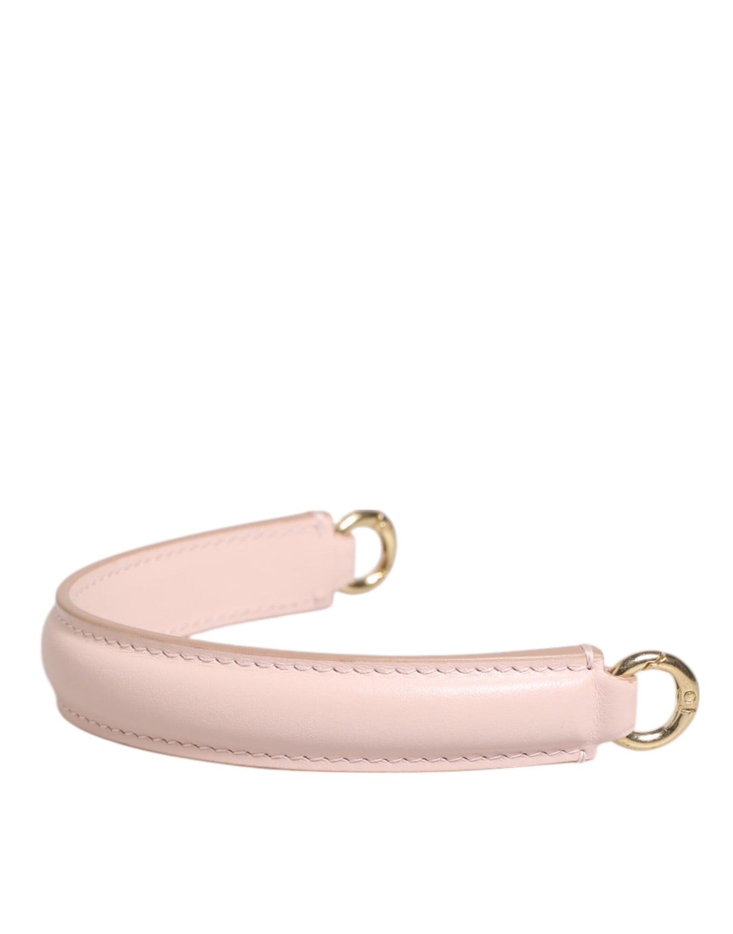 Dolce & Gabbana Pink Leather Gold-Tone Shoulder Bag Strap