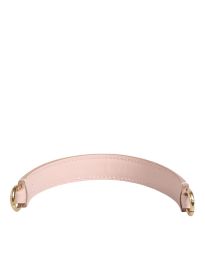 Dolce & Gabbana Pink Leather Gold-Tone Shoulder Bag Strap
