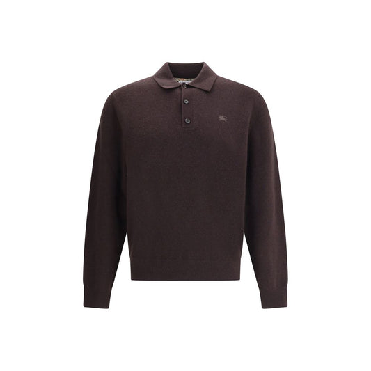 Burberry Cashmere Long-Sleeved Polo Sweater